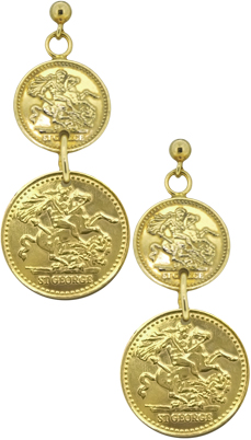 Coin Earrings - Gold