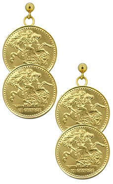 Coin Earrings - Gold