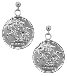 Coin Earrings - Silver