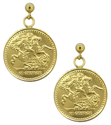 Coin Earrings - Gold